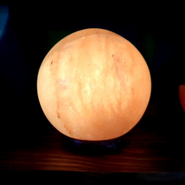 Lámpara de Sal del Himalaya - Cuenco con Esferas
